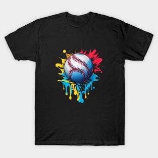 Abstract Baseball Ball T-Shirt